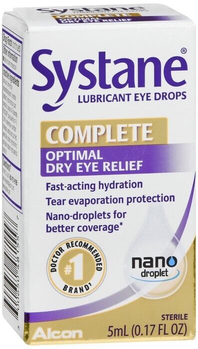 Systane Complete Optimal Dry Eye Relief Lubricant Eye Drops 5mL