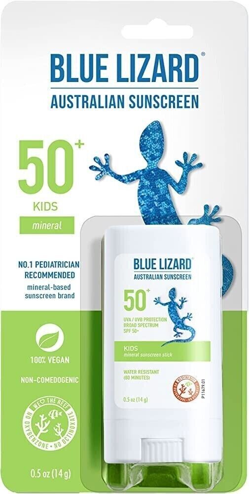 BLUE LIZARD KIDS MINERAL SUNSCREEN SPF50 STICK 0.5OZ