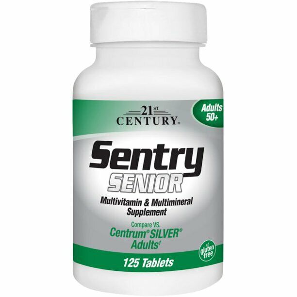 21st Century Sentry Senior Multivitamin Tablets, Adults 50+, 125 Count  X  2