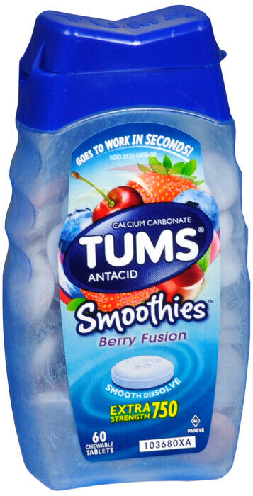 TUMS SMOOTHIE TABLET BERRY 60 CT