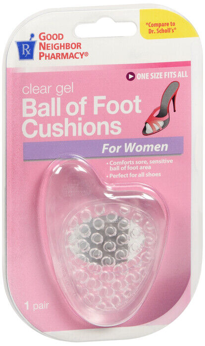 GNP INSOLE WOMENS' CLEAR GEL BALL OF FOOT CUSHION