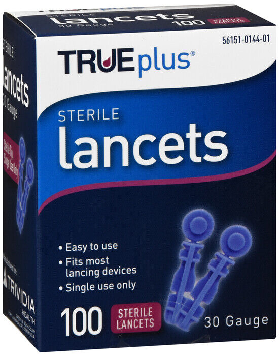 TRUEplus Sterile Lancets 30 Gauge 100 Count -