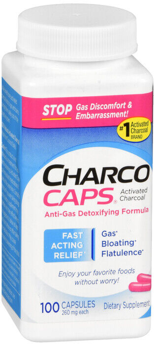 CHARCOCAPS ANTI GAS CAPSULE 100CT   activated charcoal ORAL CAPSULE 260 MG