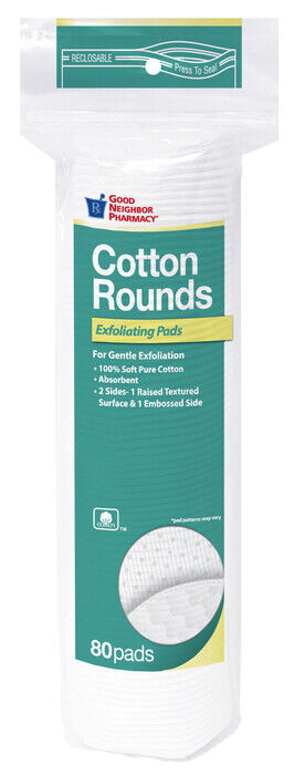 GNP COTTON EXFOLIATING ROUNDS 80CT