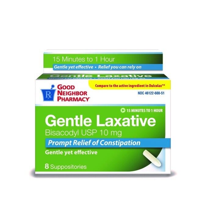 GNP GENTLE LAXATIVE 10MG SUPPOSITORIES 8CT