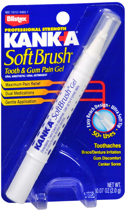 KANKA ORAL PAIN GEL SOFT BRUSH 0.07OZ