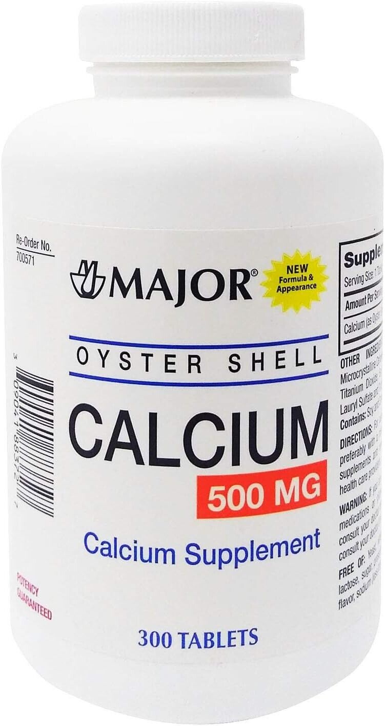 CALCIUM OYSTER 500MG TABLET 300CT MAJOR   calcium carbonate TABLET 500(1250)