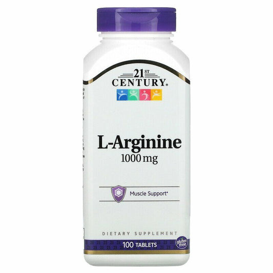 21st Century L-Arginine 1000 mg 100 ct Tablets- 3 Pack