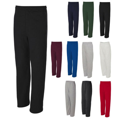 JERZEES Mens Joggers NuBlend Open Bottom Pocketed Sweatpants 974MPR