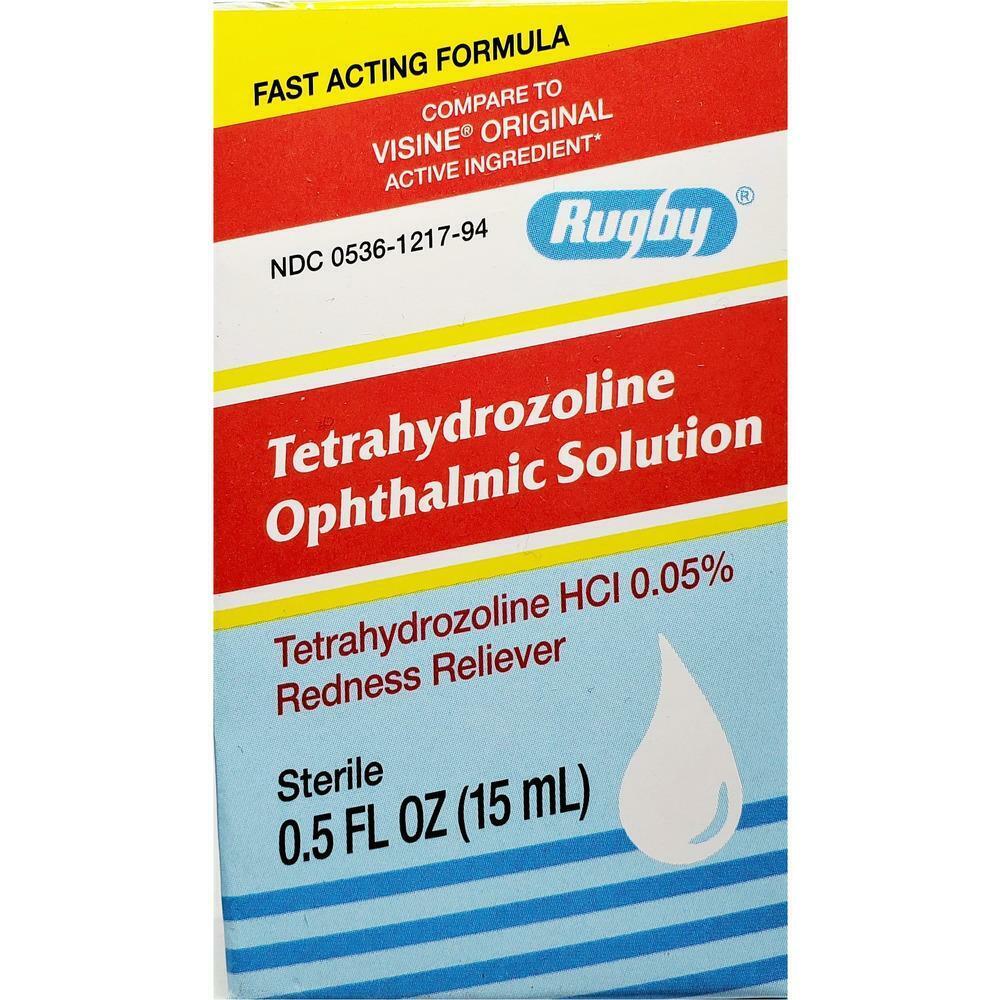 RUGBY TETRAHYDROZOLINE OPHTHALMIC SOLUTION (COMPARE TO VISINE)  15ML