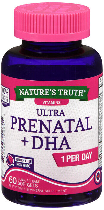 ULTRA PRENATAL +DHA SGC 60CT NATURES TRUTH