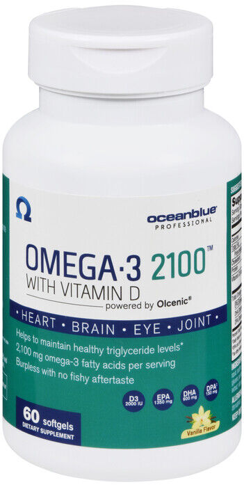 OMEGA-3 2100 W/VIT D SGC 60CT OCEANBLUE