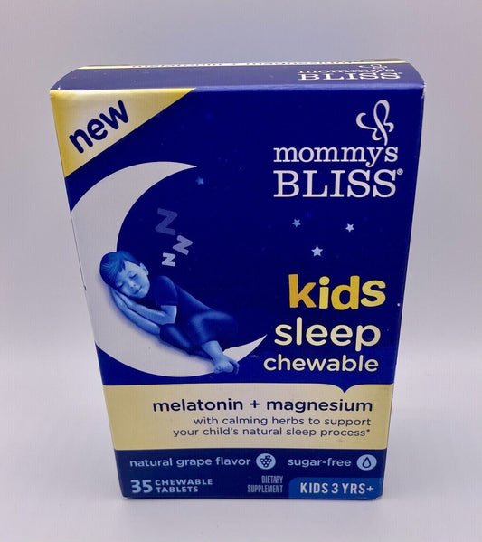 mommy's BLISS Kids Sleep Chewable Melatonin Sugar-free Grape 35 ct WHOLESALE