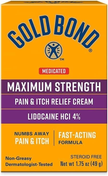 Gold Bond Medicated Maximum Strength Pain & Itch Cream, 1.75 OZ