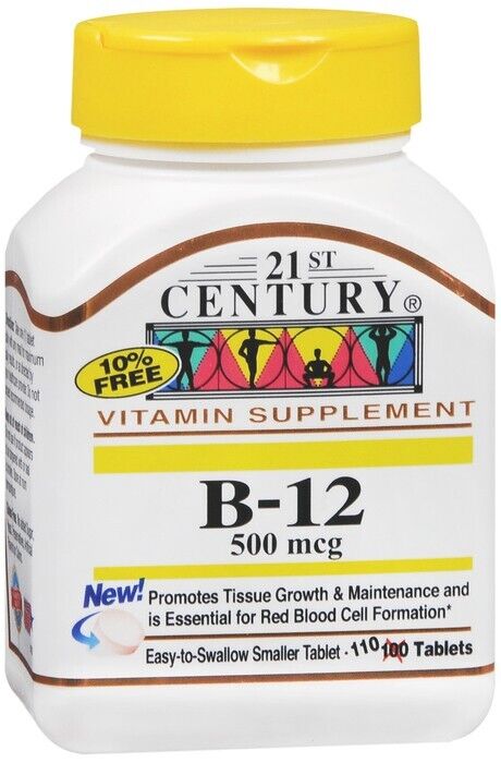 B12 500MCG TAB 110CT 21ST CENTURY