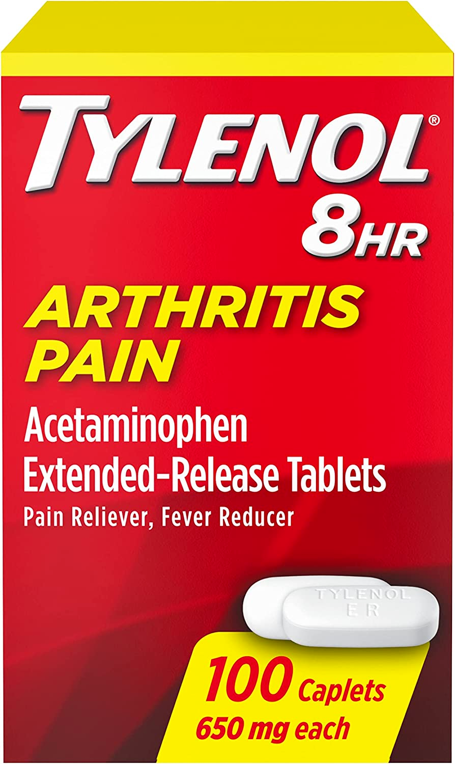 Tylenol 8 Hour Arthritis Pain Tablets with Acetaminophen for Joint Pain, 100 Ct