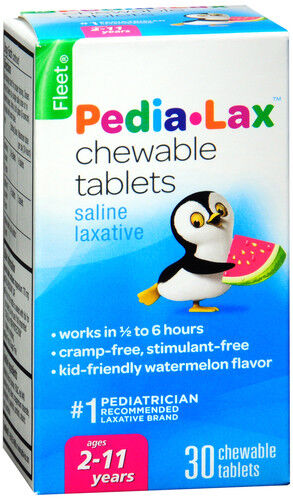 PEDIALAX CHEWABLE TABLETS  WATERMELON  30 COUNT  3 PACK