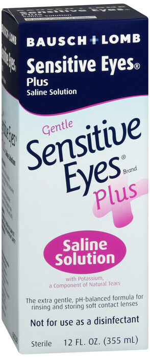 BAUSCH+LOMB SENSITIVE EYES PLUS SALINE 12 OZ