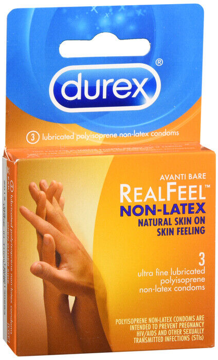 DUREX REAL FEEL CONDOM 3CT   condoms, non-latex, lubricated   X 2  PACKS