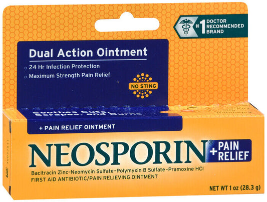 NEOSPORIN PLUS PAIN OINTMENT 1OZ   neomycn/bacitrc/polymyx/pramox TOPICAL OINT.