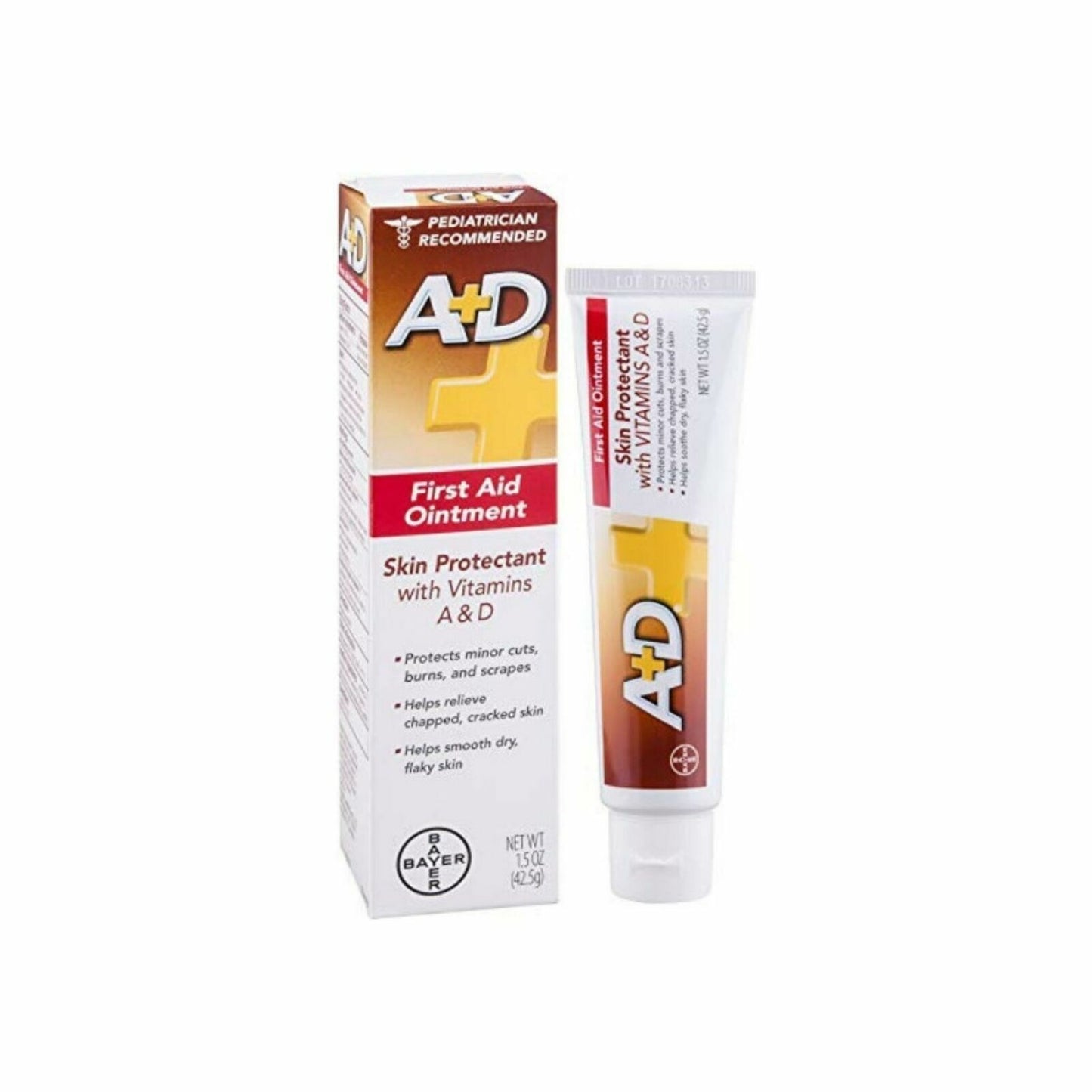 A+D First Aid Ointment Skin Protectant With Vitamin A-D 1.50 oz  x 2 tubes