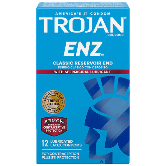 Trojan Premium Latex Condom Classic Design Spermicidal Protection 12ct 3 Pack