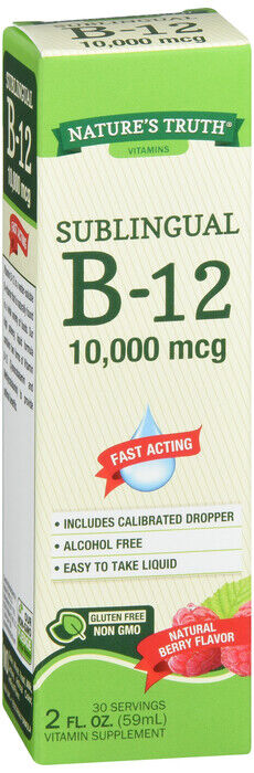 VIT B-12 10000 MCG SUBLIGUAL LIQ 2OZ NATURES TRUTH