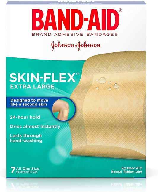 BANDAID SKIN FLEX BANDAGE JUMBO SIZE EXTRA LARGE 7CT