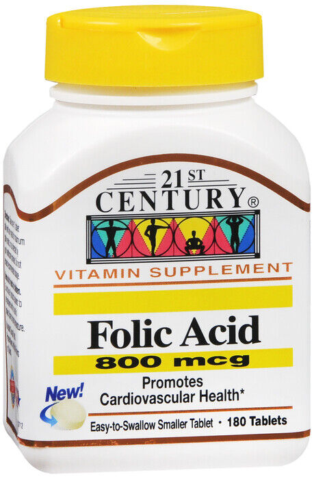 FOLIC ACID 800MCG TAB 180CT 21ST CENT