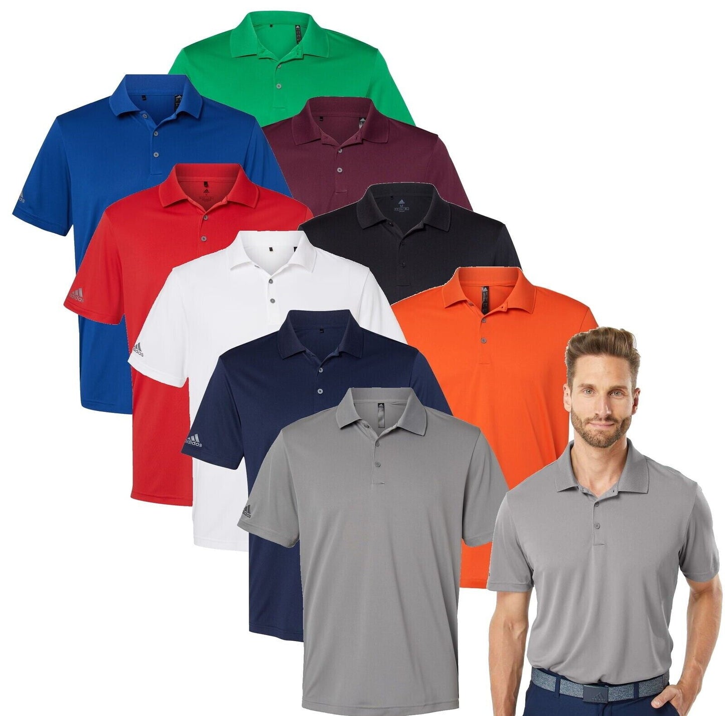 Adidas Mens Performance Polo Golf Shirt - A230