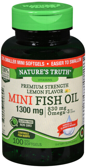 FISH OIL 1300MG MINI SGC 100CT NATURES TRUTH