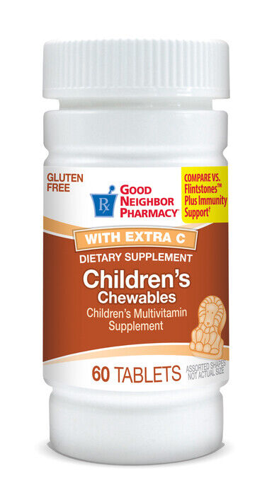 GNP CHILDRENS CHEWABLE MULTIVITAMIN  WITH/EXTRA C 60CT