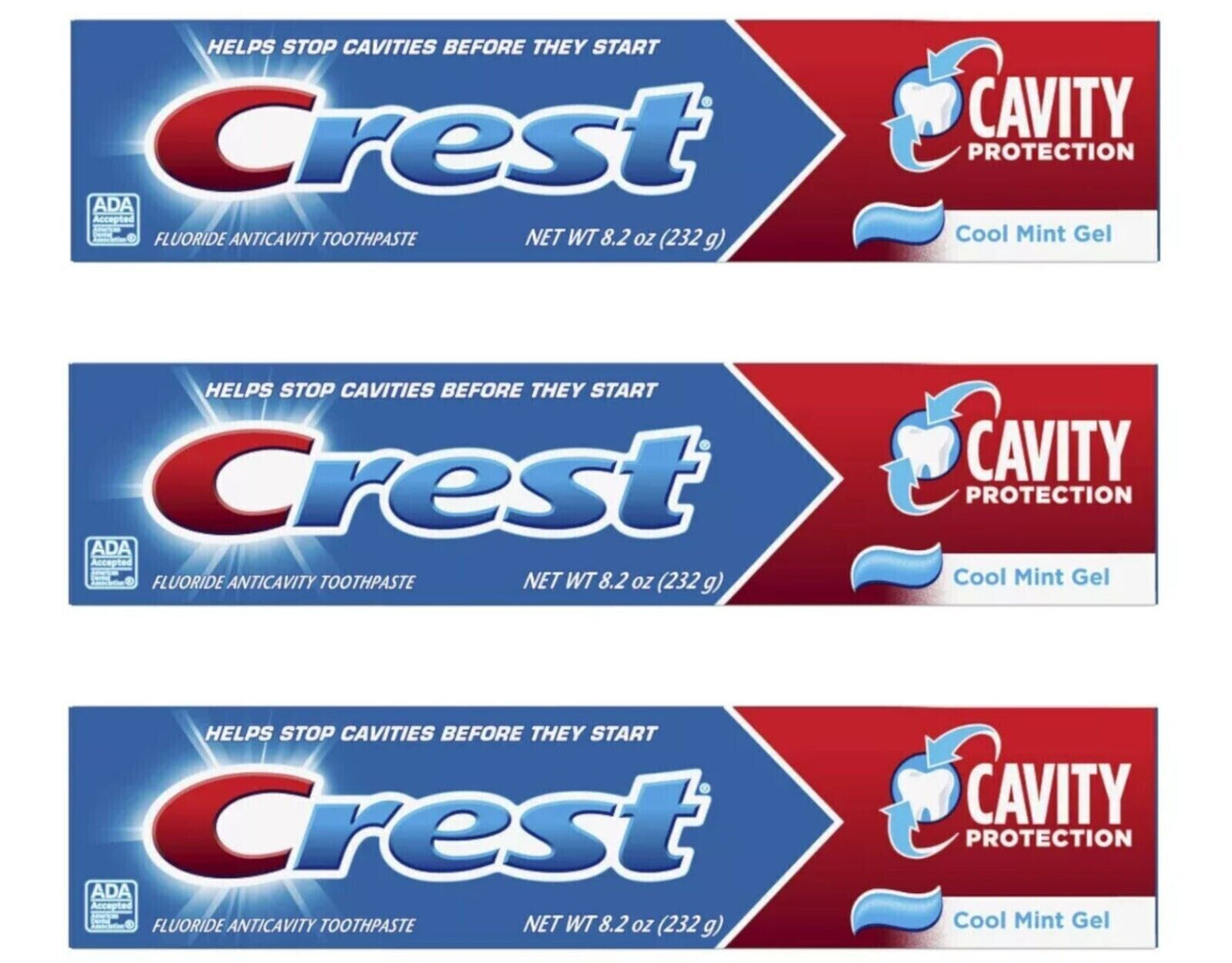 Crest Toothpaste Liquid Gel Cavity Protection, Mint Flavor, 8.2oz each * 3-Pack*