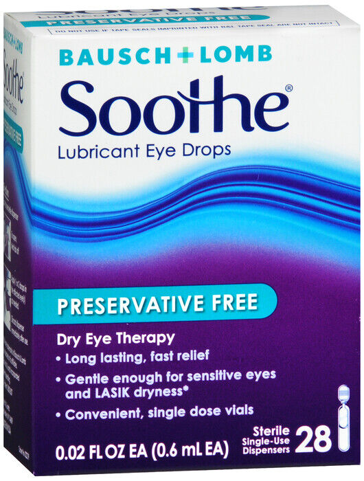 SOOTHE PRESERVATIVE FREE DRY EYE DROP 0.6ML