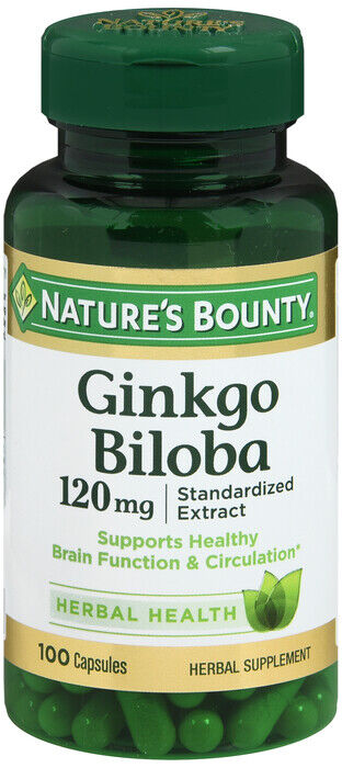 Nature's Bounty Ginkgo Biloba 120mg Standardized Extract 100ct  x 2