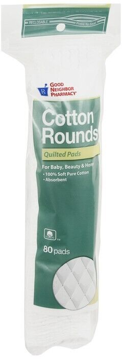 GNP Cotton Rounds Exfoliating Pads 80ct