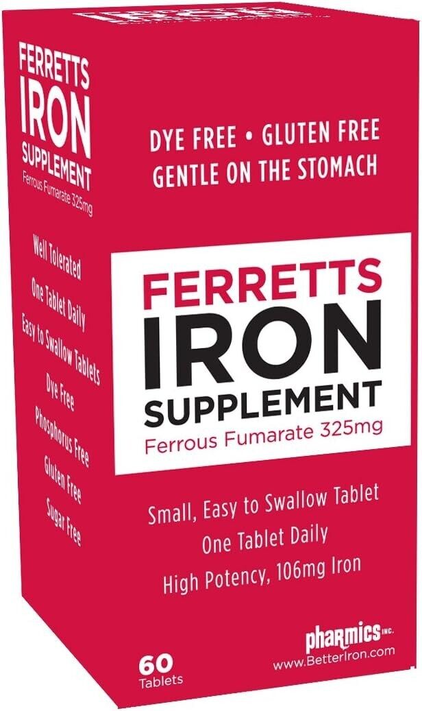 FERRETTS FERROUS FUMARATE 325MG TAB 60CT