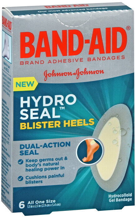 Band-Aid Hydro Seal Blister Heels 6 count