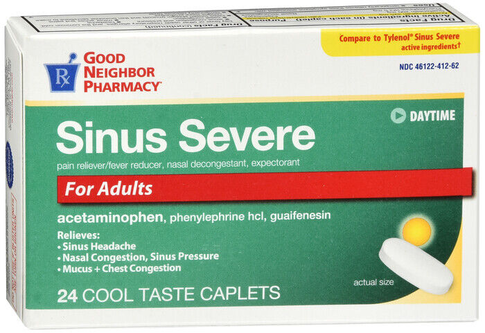 GNP Sinus Pressure Pain CPL 24CT   phenylephrine HCl/acetaminophn ORAL TABLET