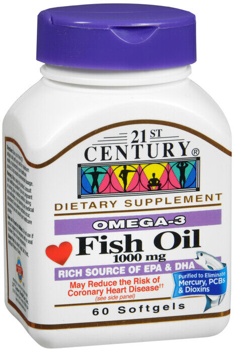 FISH OIL 1000MG SOFTGEL 60CT 21ST CENTURY