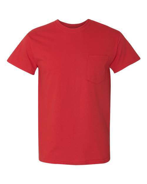 Gildan 5300 Mens Short Sleeve Heavy Cotton Crew Neck  T-Shirt With Pocket