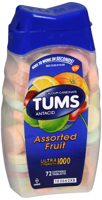 TUMS ULTRA TABLET FRUIT 72CT