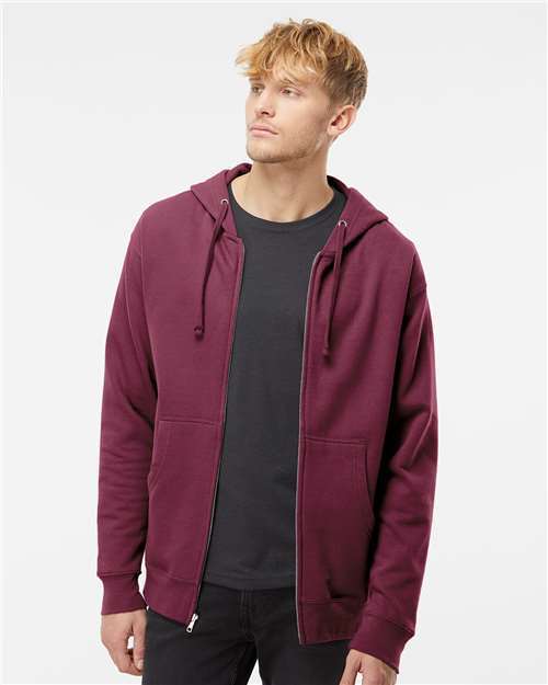 Independent Trading Co Midweight Hooded Full-Zip Sweatshirt SS4500Z