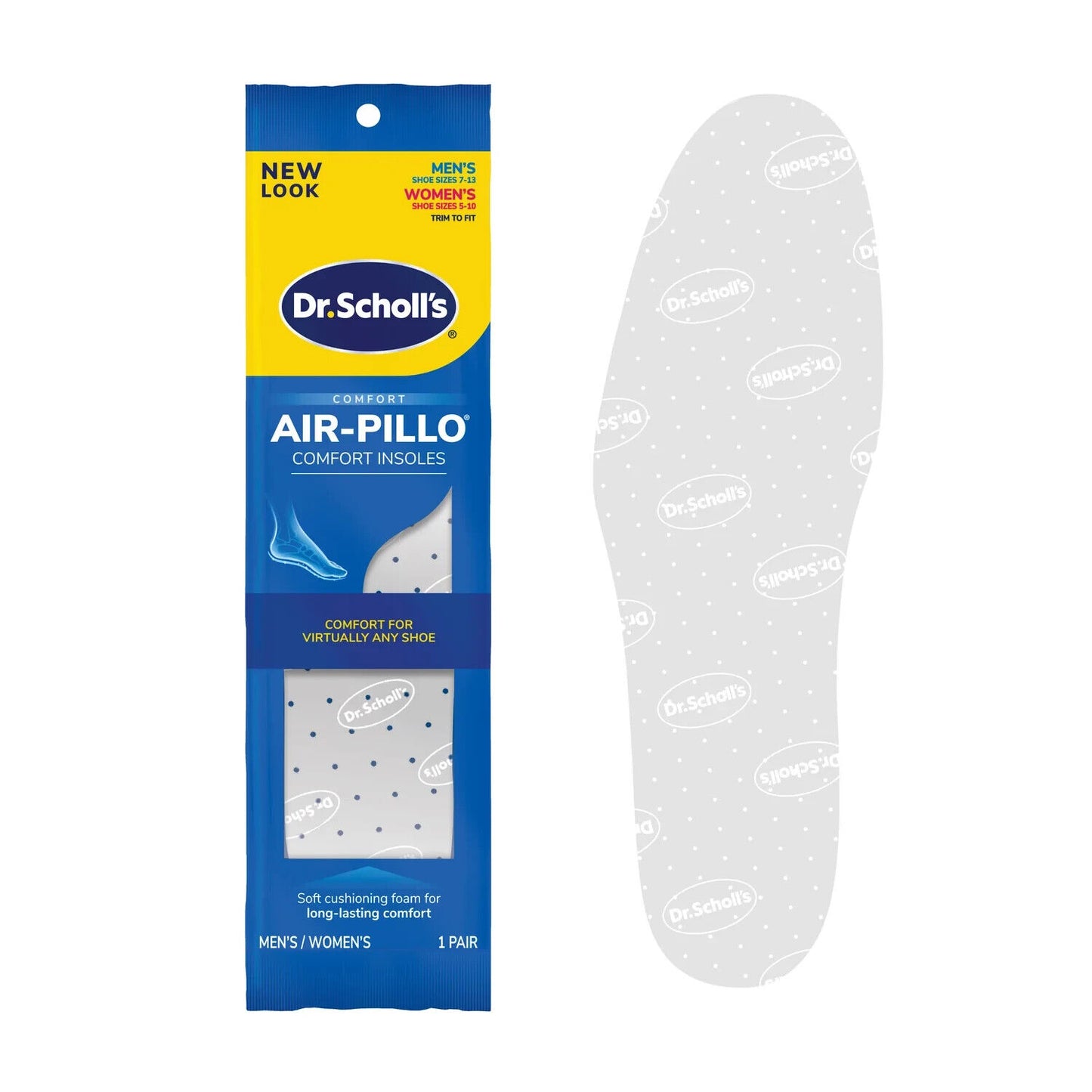 SCHOLLS COMFORT AIR PILLOW INS UNISEX 1 PAIR