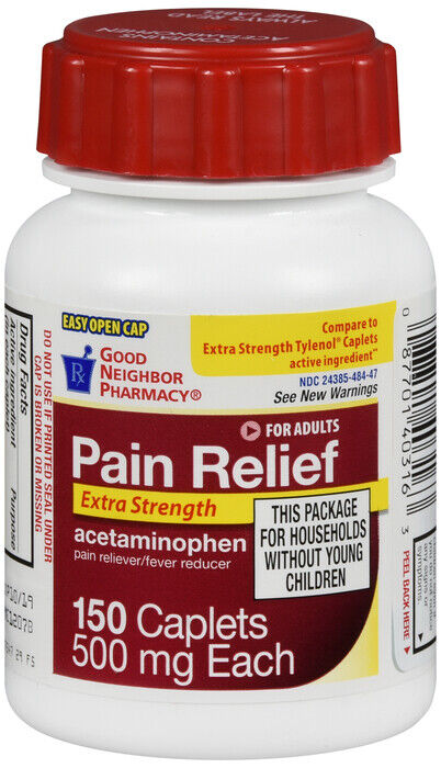 GNP PAIN RELIEF XS 500MG CPL 150CT   acetaminophen ORAL TABLET 500 MG