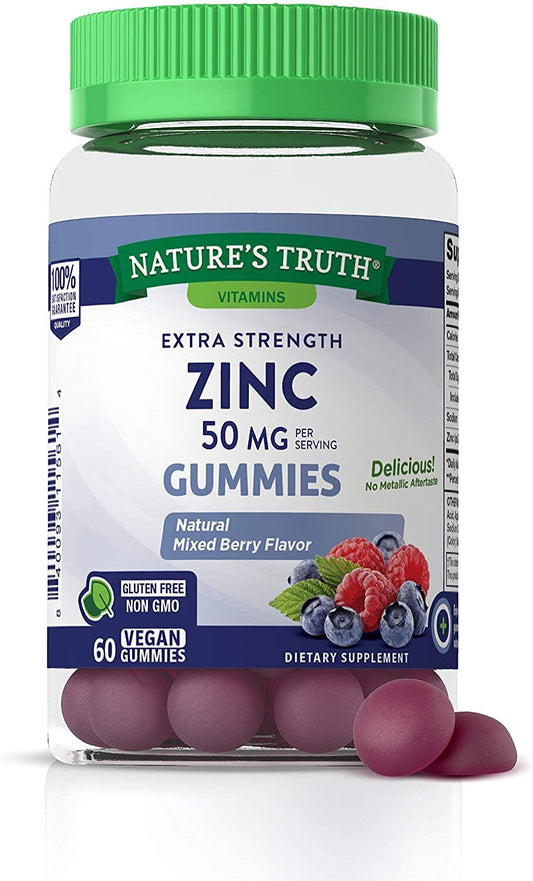 ZINC 50MG MIXED BERRY GUMMY 60CT NATURES  TRUTH