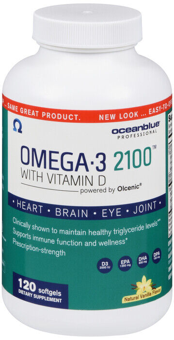 OMEGA-3 2100 W/VIT D SGC 120CT OCEANBLUE