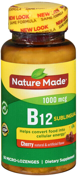 VIT B12 1000MCG LOZENGE 50CT NATURE MADE