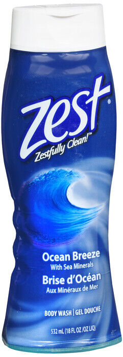 ZEST BODY WASH OCEAN BREEZE 18OZ  X   3