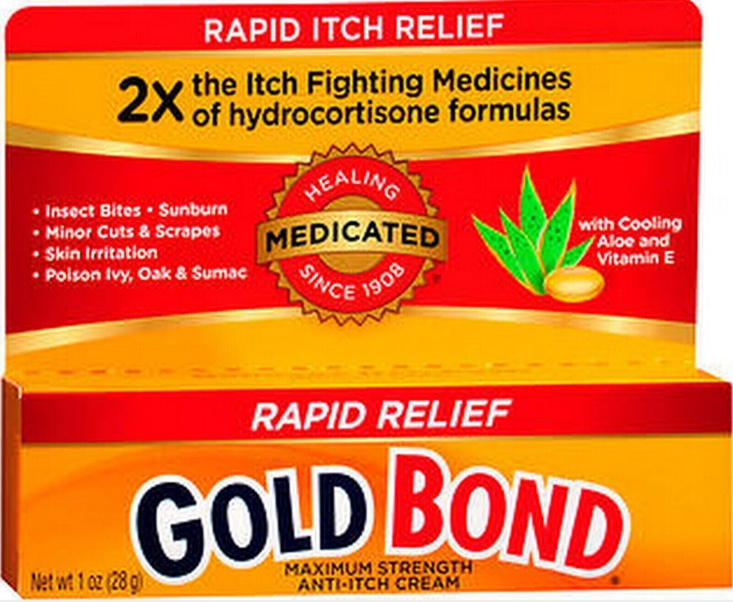 Gold Bond Cream RAPID RELIEF Maximum Strength Anti-Itch 1oz